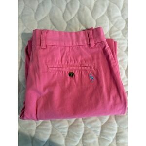 Tailorbyrd Collection Pink Flamingo Embroidered Chino Shorts Causal Preppy-SZ 32